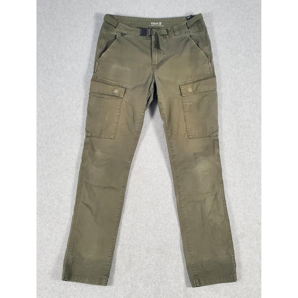 Roark Campover Pants Mens 30x30 Olive Green Ripstop Cargo Outdoor Hiking Utility